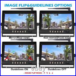 9 Wireless DVR Quad Monitor RV Backup Camera Rear Side View for Trailer Truck 9 Wireless DVR Quad Monitor RV Backup Camera Rear Side View for Trailer Truck