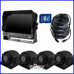 A65 9 Quad Monitor Built-in Dvr Rear View Reverse Backup Camera System