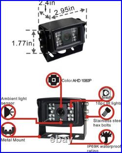 AHD 1080P 7 Reverse Rear View Backup Camera System, Camera with Night Vision