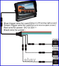 AHD 1080P 7 Reverse Rear View Backup Camera System, Camera with Night Vision