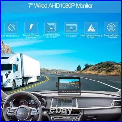 AHD 1080P 7 Reverse Rear View Backup Dual Lens IR Waterproof Camera System