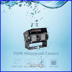 AHD 1080P 7 Reverse Rear View Backup Dual Lens IR Waterproof Camera System