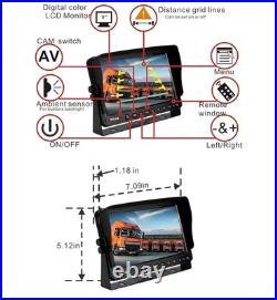 AHD 1080P, 9 Wired Monitor Rear View Reverse Backup Night Vision Camera Syst