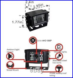 AHD 1080P, 9 Wired Monitor Rear View Reverse Backup Night Vision Camera Syst