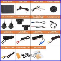 AI Dashcam 360° Car Multi-View Camera System with 41080P TVI Night Vision Camera