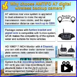 AMTIFO RV reverse camera Wireless HD 1080P trailer, Bluetooth