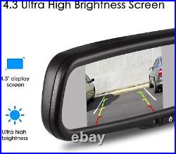 AUTO-VOX 4.3'' OEM Mirror Backup Camera IP68 Rear View Parking Kit Night Vision