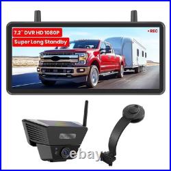 AUTO-VOX 7.2 DVR 1080P Monitor Wireless Solar Backup Camera Suction Cup Mount