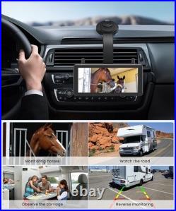 AUTO-VOX 7.2 DVR 1080P Monitor Wireless Solar Backup Camera Suction Cup Mount