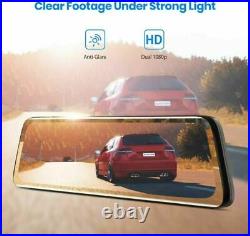 AUTO-VOX 9.35'' Stream Media Rear View Camera Mirror Dash Cam 1080P Touch Screen