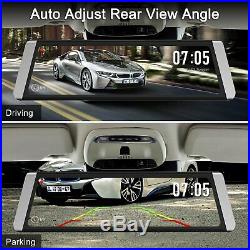 AUTO-VOX 9.88'' Dual Lens Car DVR Rear View Mirror Dash Cam + Backup Camera Kit