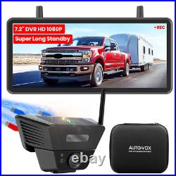 AUTO VOX Magnetic Solar Wireless Backup Camera 7.2 DVR 1080P 2 Split Monitor AUTO VOX Magnetic Solar Wireless Backup Camera 7.2 DVR 1080P 2 Split Monitor