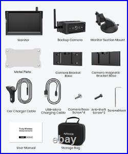 AUTO-VOX Magnetic Wireless Backup Camera Portable 5 HD 1080P Car Monitor 2-CH AUTO-VOX Magnetic Wireless Backup Camera Portable 5 HD 1080P Car Monitor 2-CH
