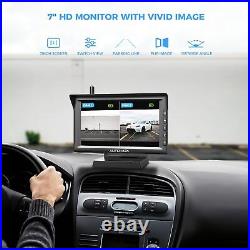 AUTO-VOX RV Wireless Backup Camera 7 HD Split Screen Monitor Parking HD Monitor