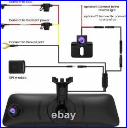 AUTO-VOX Rear View Backup Camera 9.35'' Touch Screen Mirror Dash Cam Recorder HD