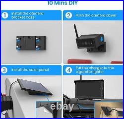 AUTO-VOX Solar 4 Wireless RV Backup Camera Car Rear View Cam & 7'' 1080P Monitor