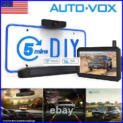 AUTO-VOX Solar Powered HD Wireless Backup Camera 5 Car Rear View Monitor Cam US