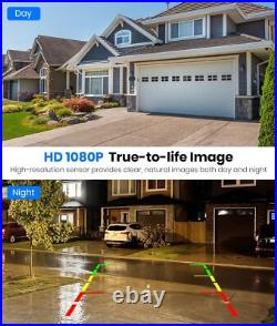 AUTO-VOX Solar Wireless Backup Camera & 5 1080P Monitor 2 Split Screen Cameras