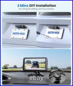 AUTO-VOX Solar Wireless Backup Camera & 5 1080P Monitor 2 Split Screen Cameras