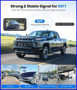 AUTO-VOX Solar Wireless Backup Camera & 5 1080P Monitor 2 Split Screen Cameras