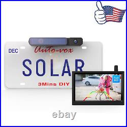 AUTO-VOX Solar Wireless Backup Camera with 5'' Monitor Car Rear View System NEW