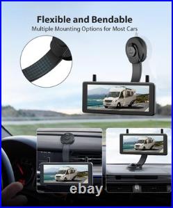 AUTO-VOX Solar Wireless Rear View Camera & 7.2 DVR Monitor and Suction Mount US