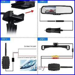 AUTO-VOX T1400 Wireless Backup Camera + 4.3 OEM Mirror Rear View Parking System
