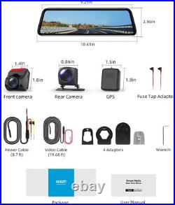 AUTO-VOX T9PRO OEM 9.35 1080P Mirror Dash Cam Front + Rear View Backup Camera
