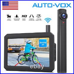 AUTO-VOX TW1 Wireless Solar Backup Camera Car Rear/Front View Cam 5'' HD Monitor