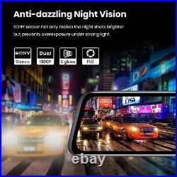 AUTO-VOX V5 Anti-Glare Mirror Dual Dash Cam 9.35'' Touch Screen Rear View Camera