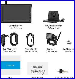 AUTO-VOX W10 RV Wireless Backup Rear View Camera System 7 Monitor Night Vision