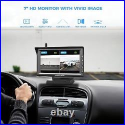 AUTO-VOX W10 RV Wireless Backup Rear View Camera System 7 Monitor Night Vision