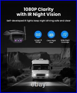 AUTO-VOX WF4 Wireless RV Backup Camera System 7.2HD 3 Split-Screen DVR Monitor
