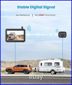 AUTO-VOX Wireless Backup Camera 5Monitor IP68 Dual Channel Rear View for Truck