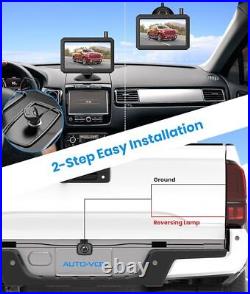 AUTO-VOX Wireless Backup Camera 5Monitor IP68 Dual Channel Rear View for Truck