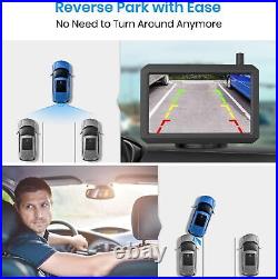 AUTO-VOX Wireless Backup Camera & 5 Monitor Car Rear View Parking System W7PRO