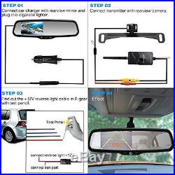 AUTO VOX Wireless Backup Camera Kit HD Rear view Mirror Monitor LED Night Vision