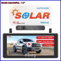 AUTO-VOX Wireless Solar Backup Camera HD 1080P 7.2 DVR Split Monitor For RV Van AUTO-VOX Wireless Solar Backup Camera HD 1080P 7.2 DVR Split Monitor For RV Van