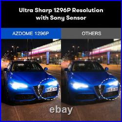 AZDOME 11.81296P Sony Split Screen Car Dash Cam 1080P Rear View Mirror Camera