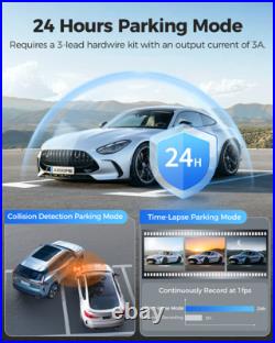 AZDOME 12 Rear View Mirror Dash Cam GPS WiFi6 4K+1080P Front and Rear Car DVR