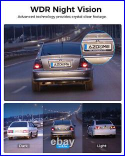 AZDOME 12 Rear View Mirror Dash Cam GPS WiFi6 4K+1080P Front and Rear Car DVR