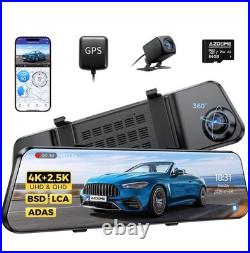 AZDOME PG17 Max 4K 12 Backup Camera Includes 64GB Card, GPS, Parking Monitor