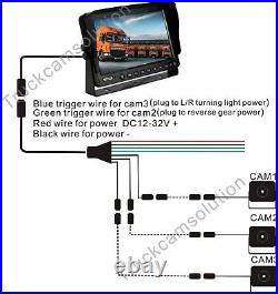 Ahd 720p Rear View Camera Reverse System 9 Tft LCD Monitor + Ir Backup Camera