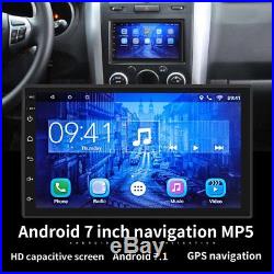 Android 7.1 BT Car Stereo MP3 Player 2DIN 7 In Dash GPS Wifi + Rearview Camera