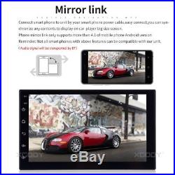 Android 7.1 BT Car Stereo MP3 Player 2DIN 7 In Dash GPS Wifi + Rearview Camera