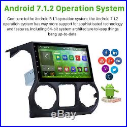 Android 7.1 Car GPS Navi Radio Stereo for JEEP Wrangler 15-17 Rear View Camera