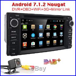 Android 7.1 Quad Core 2 DIN Car Stereo DVD GPS Radio OBD2 for TOYOTA Reverse Cam