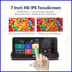 Android 7 HD 1080P Dual Lens Car DVR Dash Cam Rearview Camera Recorder GPS Wifi