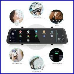 Android 8.1 Car Rearview Mirror DVR Dash Cam 4G WiFi GPS Recorder+Camera 16GB TF