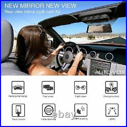 Auto-Vox 9.88'' Car DVR Dash Cam Vehicle Rear View Mirror Backup Camera Recorder